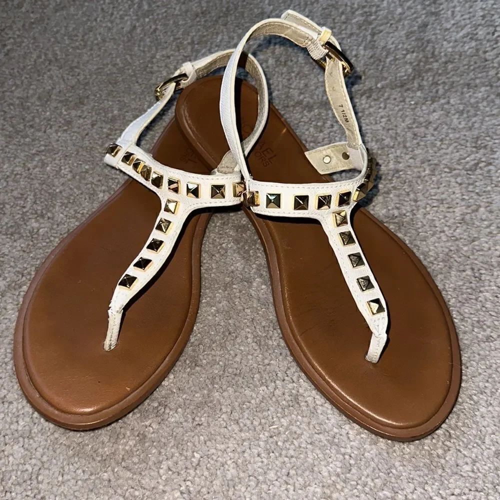 Michael Michael Kors Niko Leather Studded Sandal